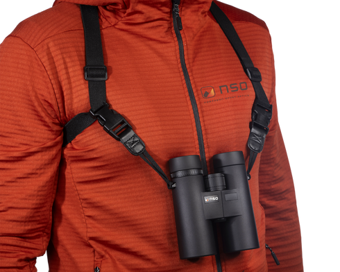 NSO Chest harness, kiikarivaljaat, henkselityypinen hihna kiikareille