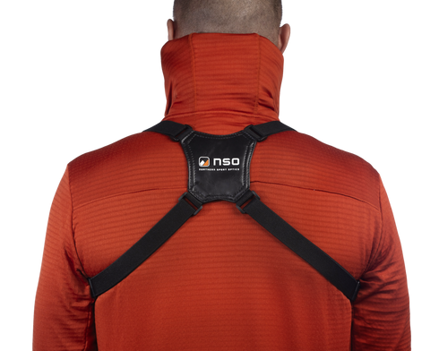 NSO Chest harness, kiikarivaljaat, henkselityypinen hihna kiikareille