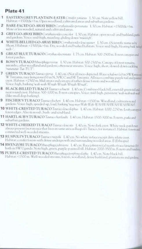 Collins Field Guide Birds of Eastern Africa - Per van Perlo 2009