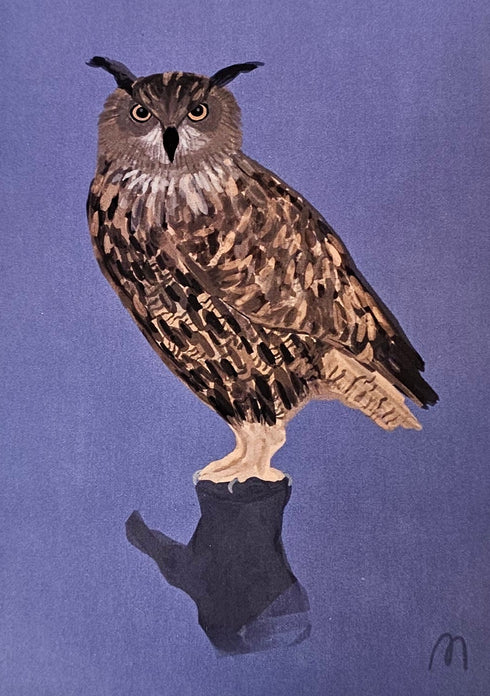 Postikortti, huuhkaja - Minna Ristimäki