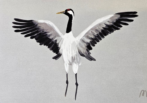 Postikortti, kurki - Minna Ristimäki