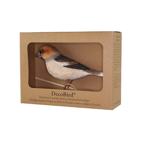 Decobird Nokkavarpunen puinen koristelintu