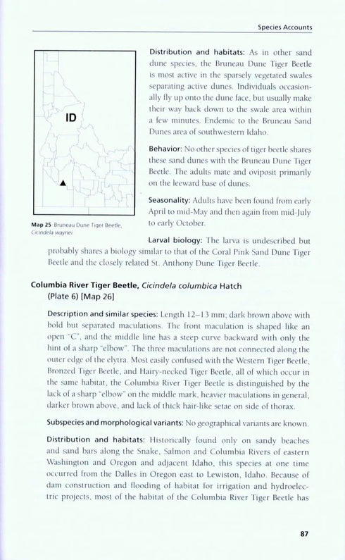 A Field Guide to the Tiger Beetles of the United States and Canada - ID, Natural History and Distribution of the Cicindelinae (Pearson 2015) 2. edition