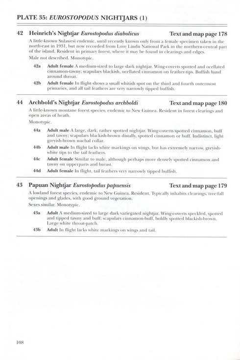 Nightjars - A Guide to Nightjars and Related Nightbirds - Cleere, N. 2000