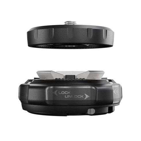 Manfrotto Tarvikesarja XCHANGE - pikakiinnityssysteemi, jolla vaihdat päät kolmijalkaan nopeasti