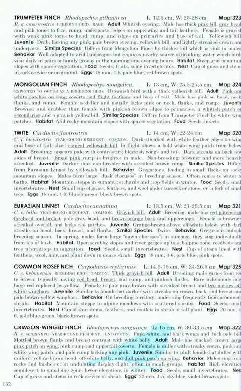 Field Guide to birds of Armenia - Martin S. Adamian 1997