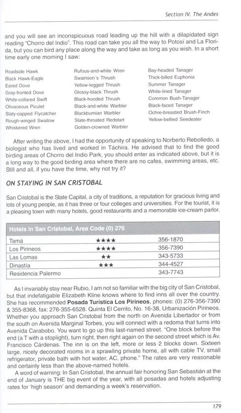 Birding in Venezuela - Mary Lou Goodwin 2003