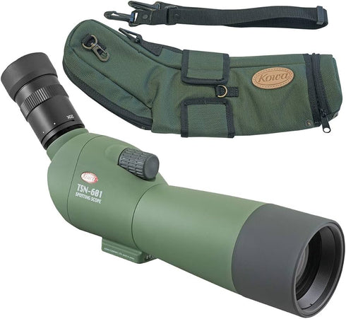 Kowa TSN601 kaukoputki + zoom (20-60x) + laukku + jalusta Sirui R2004 ja VH-10 videopää