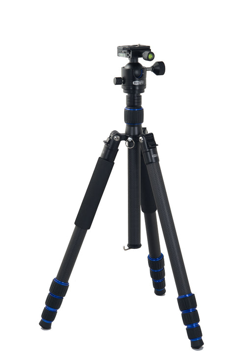 Meopta Carbon Fiber Tripod - hiilikuitujalusta ja videopää sekä kännykkä-adapteri