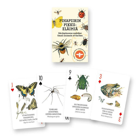 Pihapiirin pikkueläimiä pelikortit