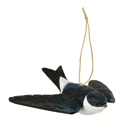 Decobird Räystäspääsky puinen koristelintu