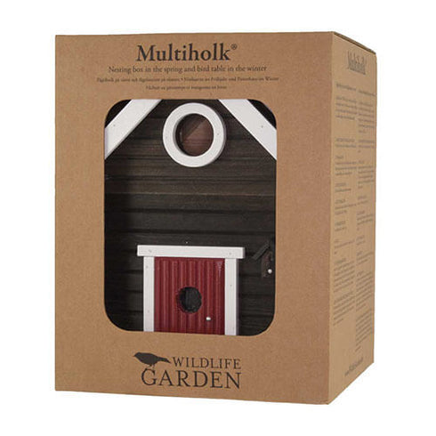 Talomallinen ruokinta ja linnunpönttö, musta, WG106 - lentoaukko 32mm