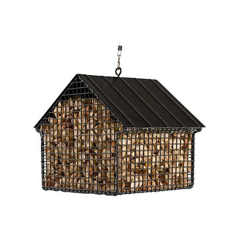 ruokinta, Wildlife Garden Cottage, pähkinäsyöttölaite Mökkimalli, 1,2 litraa musta