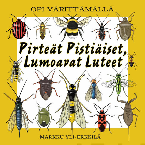 Pirteät pistiäiset, opi värittämällä (2023) värityskirja