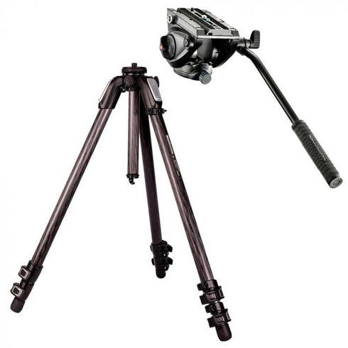 Manfrotto MTO055 BDWCF Birding hiilikuitujalusta + MVH500AH videopää