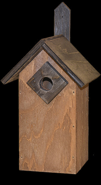 Linnunpönttö talitiainen (vaneri) harjakatto