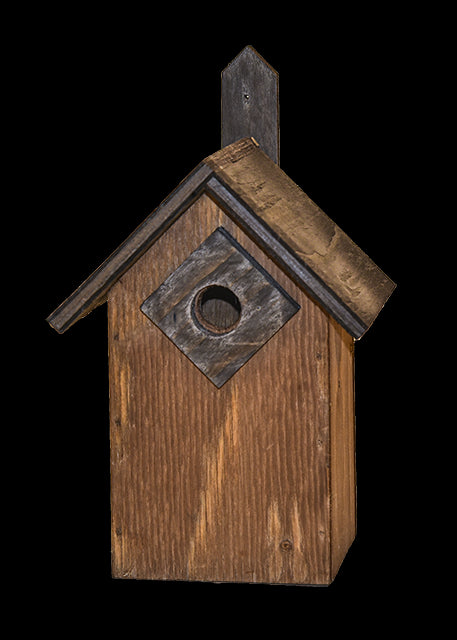 Linnunpönttö sinitiainen (vaneri) harjakatto