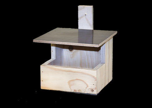 Linnunpönttö harmaasieppo (vaneri)