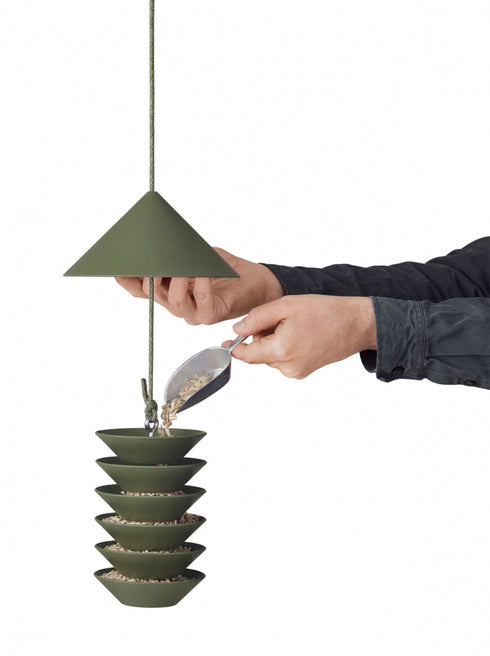 Ruokinta Bird silo - lintulauta, vihreä