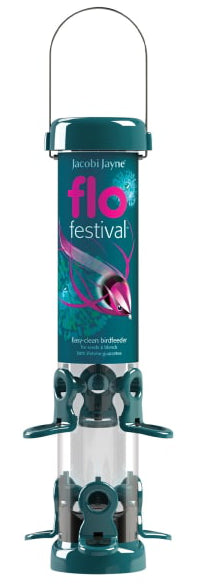 Ruokinta Flo Festival medium siemenille, lintujen ruokintalaite, 6 ruokintaporttia