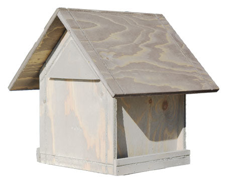 Ruokinta puinen, 9,6 L, neliönmallinen, tolppakiinnitys