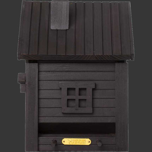 talomallinen ruokinta ja linnunpönttö, kokomusta, WG1127 - lentoaukko 32mm