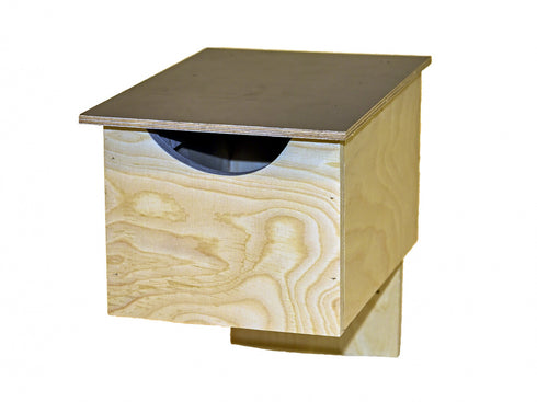 Linnunpönttö tervapääsky (vaneri) - lentoakko ylhäällä