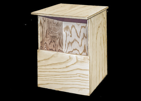 Linnunpönttö Tuulihaukka/ hiiripöllö (vaneri)